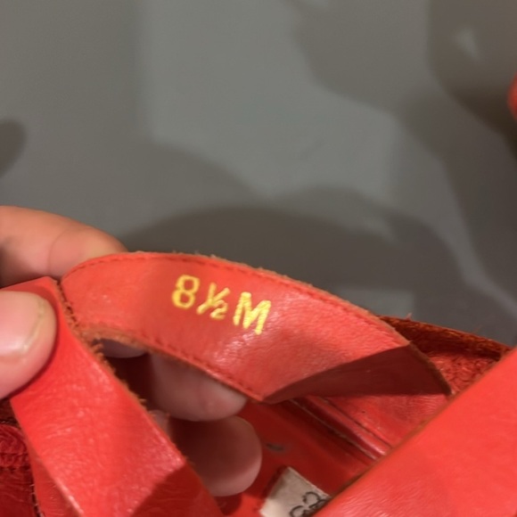 Vintage Hipoppotamus Red Leather Strappy Heels | Size 8.5M | Made in Brazil - Picture 10 of 10